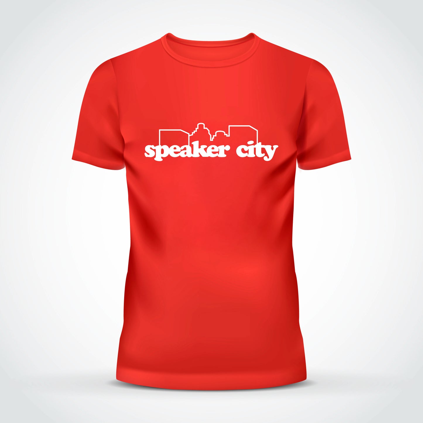 Speaker City Fitted T-Shirt